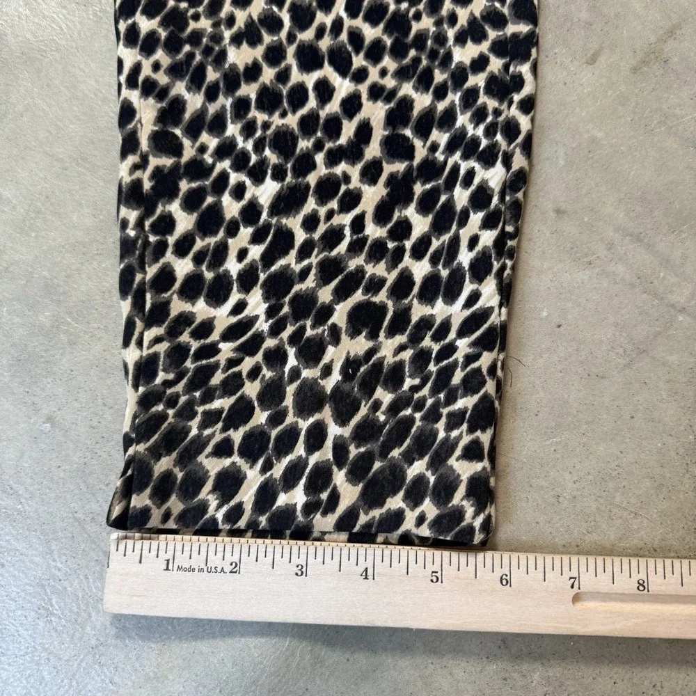 J. Crew Trousers Womens Size 2‎ Animal Print Jamie Pants Elastic Waist Crepe